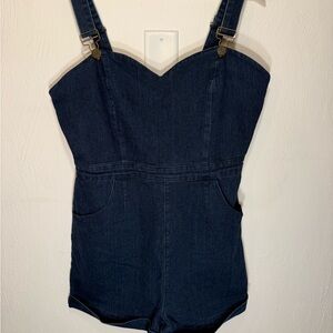 Collectif Denim Sweetheart Romper